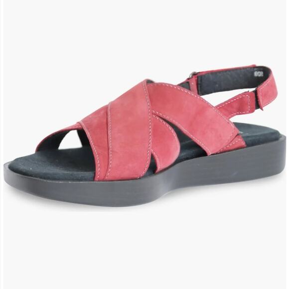 Munro Micah Red Nubuck Leather Slingback Sandals Size 9 NWOB - Picture 1 of 16